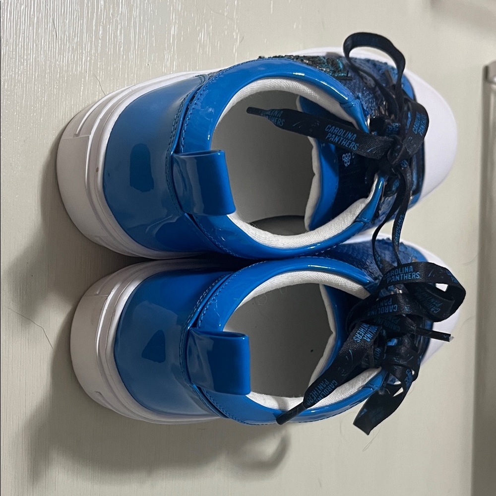 Carolina Panthers Blue Sequin Sneakers - Picture 3 of 5